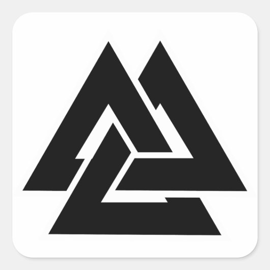 Valknut Vierkante Sticker (Voorkant)