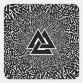 Valknut Vierkante Sticker (Voorkant)