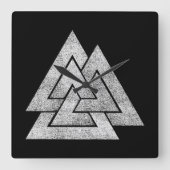 Valknut Viking Design Vierkante Klok (Voorkant)