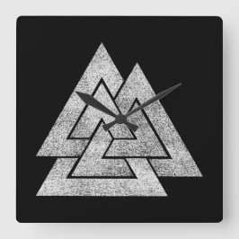 Valknut Viking Design Vierkante Klok