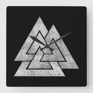 Valknut Viking Design Vierkante Klok