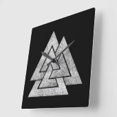 Valknut Viking Design Vierkante Klok (Hoek)