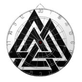 Valknut Viking Norse Nordic Protection Symbol Odin Dartbord (Voorkant)