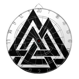 Valknut Viking Norse Nordic Protection Symbol Odin Dartbord