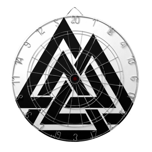 Valknut Viking Norse Nordic Protection Symbol Odin Dartbord (Voorkant)