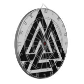 Valknut Viking Norse Nordic Protection Symbol Odin Dartbord (Voorkant Links)