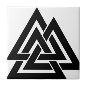 Valknut Viking Norse Nordic Protection Symbol Odin Tegeltje