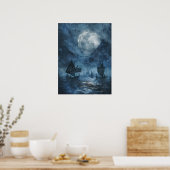 Valknut Viking Ships Samhain Halloween Nordic Poster (Keuken)