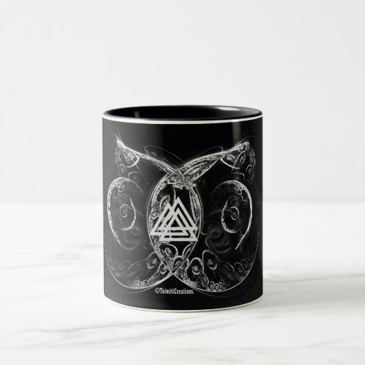 VALKNUT . Viking's verhoor Tweekleurige Koffiemok (Center)
