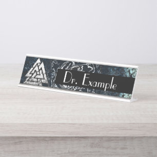 Valknut~ (Wavy) Bureau Naambordje