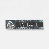 Valknut~ (Wavy) Deurbordje (Voorkant)