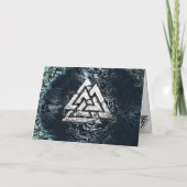 Valknut~ (Wavy) Feestdagen Kaart (Achterkant)