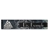 Valknut~ (Wavy) Naambordje (Voorkant)