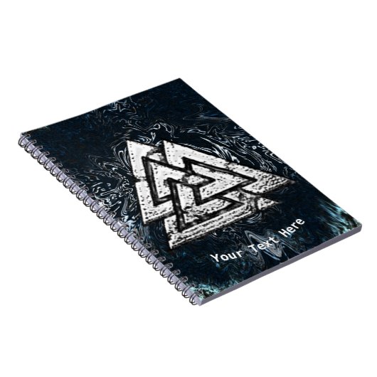 Valknut~ (Wavy) Notitieboek (Rechterzijde)