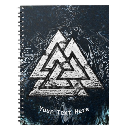 Valknut~ (Wavy) Notitieboek (Voorkant)