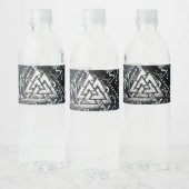 Valknut~ (Wavy) Waterfles Etiket (Flessen)