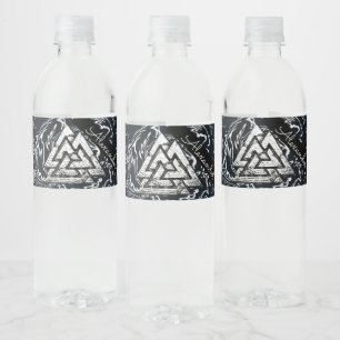 Valknut~ (Wavy) Waterfles Etiket
