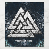 Valknut~ (Wavy) Wijn Etiket (Enkel label)
