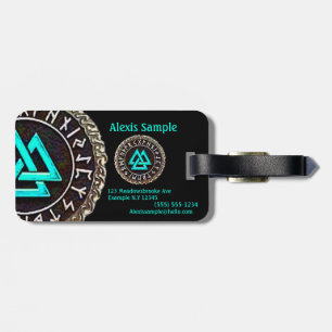 Valknut (Winding) Bagagelabel