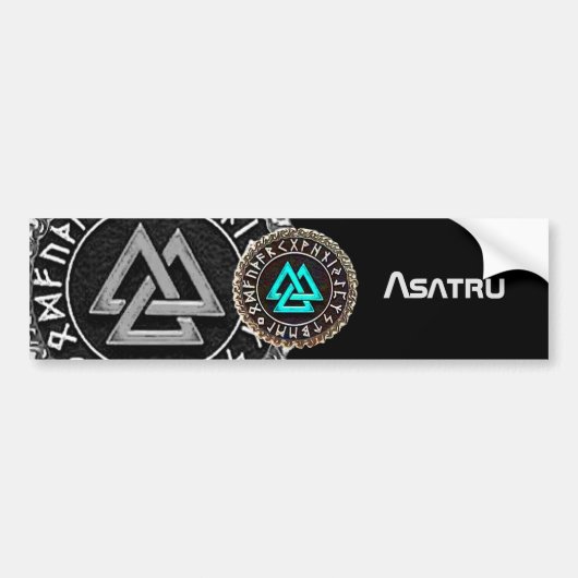 Valknut (Winding) Bumpersticker (Voorkant)