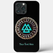 Valknut (Winding) Carved Wood iPhone Case (Achterkant)