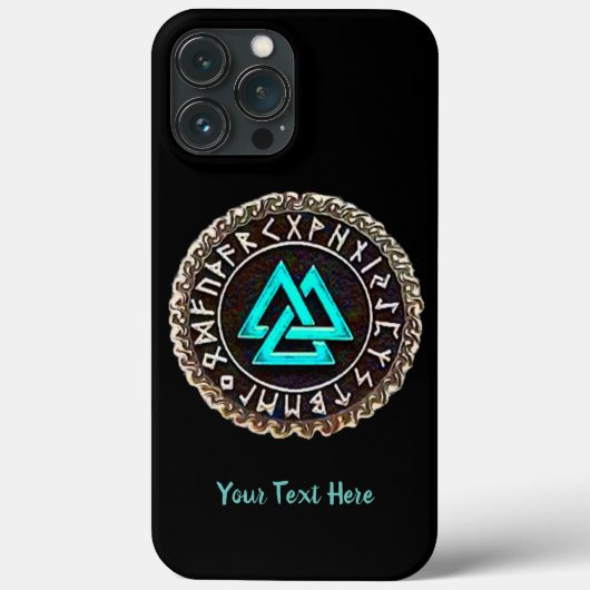 Valknut (Winding) Carved Wood iPhone Case (Achterkant)