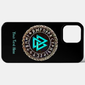 Valknut (Winding) Carved Wood iPhone Case (Achterkant (horizontaal))