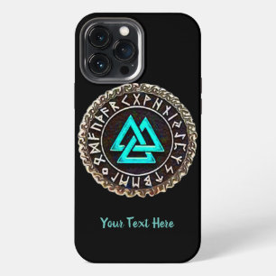 Valknut (Winding) Gesneden Houten iPhone Hoesje iPhone 13 Pro Max Hoesje