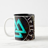 Valknut (Winding) Mok met twee-toonkoffie (Links)
