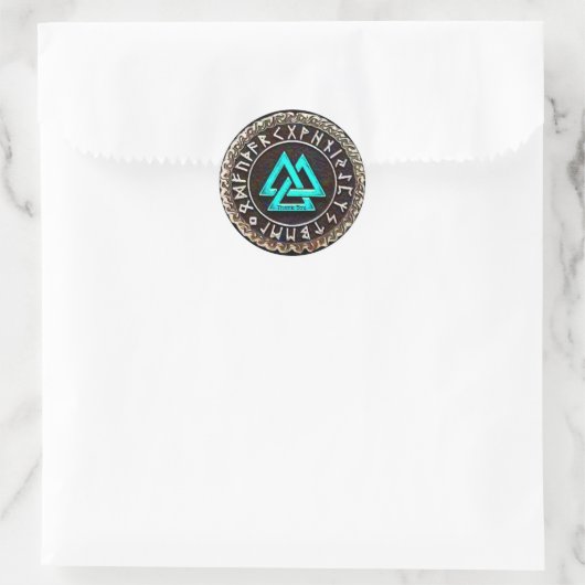 Valknut (Winding) Ronde Sticker (Tas)