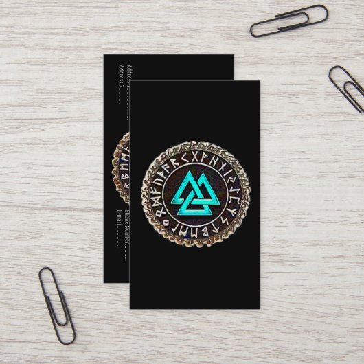 Valknut~ (Winding)  Visitekaartje (Voorkant / Achterkant in situ)