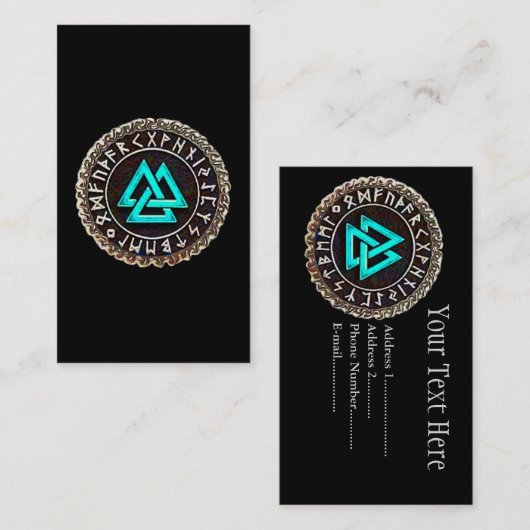 Valknut (Winding) Visitekaartje (Voorkant / Achterkant)