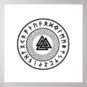 Valknut - Wotans Knot - Odin Rune Poster (Voorkant)