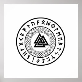 Valknut - Wotans Knot - Odin Rune Poster