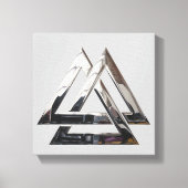 Valknut - zilver canvas afdruk (Voorkant)