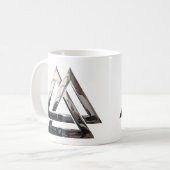 Valknut - zilver koffiemok (Voorkant links)