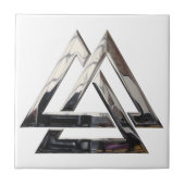 Valknut - zilver tegeltje (Voorkant)