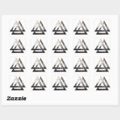 Valknut - zilver vierkante sticker (Vel)