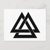 Valknut - zwart briefkaart (Voorkant)