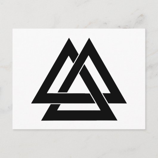 Valknut - zwart briefkaart (Voorkant)