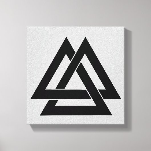 Valknut - zwart canvas afdruk (Voorkant)