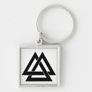 Valknut - zwart en wit sleutelhanger