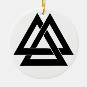 Valknut - zwart keramisch ornament