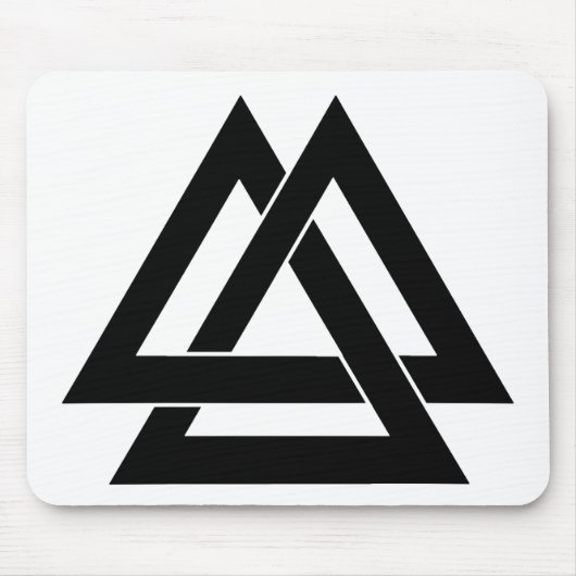 Valknut - zwart muismat (Voorkant)