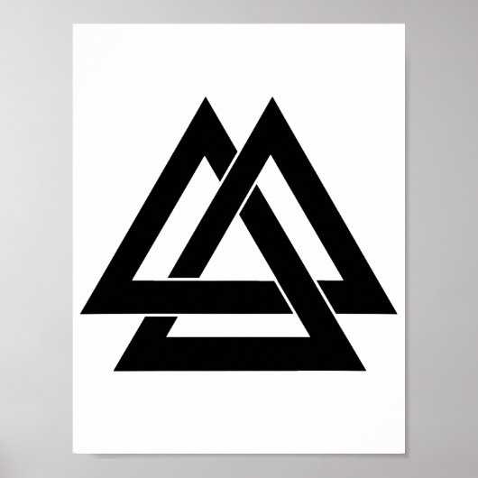 Valknut - Zwart Poster (Voorkant)