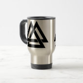 Valknut - zwart reisbeker (Voorkant links)