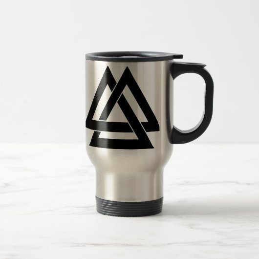 Valknut - zwart reisbeker (Rechts)