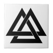 Valknut - zwart tegeltje (Voorkant)