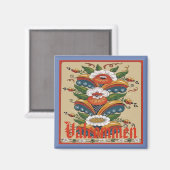Valkomen,Zweden, bewerken tekst Magneet (Voorkant / Achterkant)