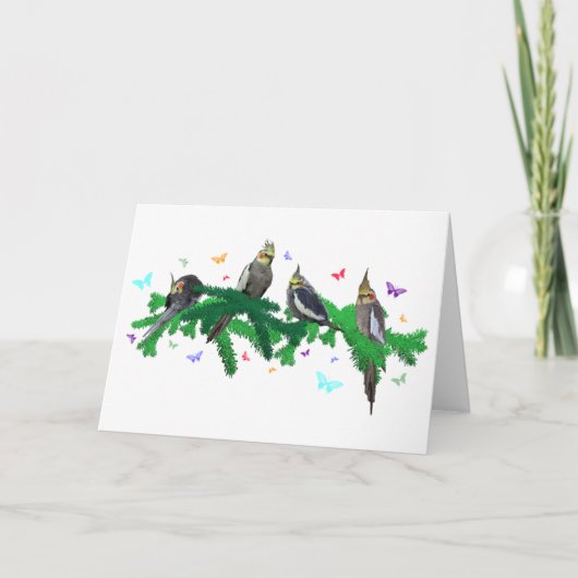Valkparkiet Feestkaart Kaart (Voorkant)